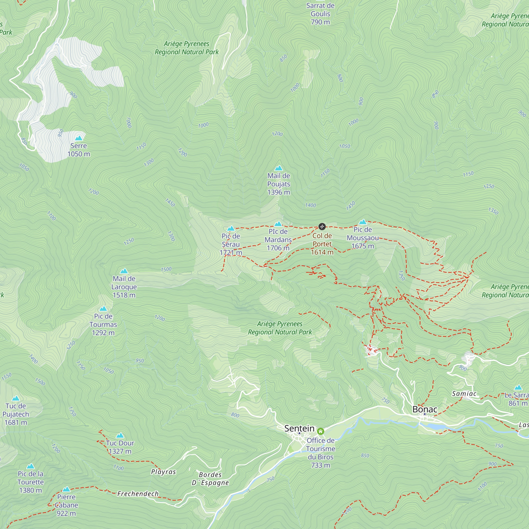 Cabane des Morères map