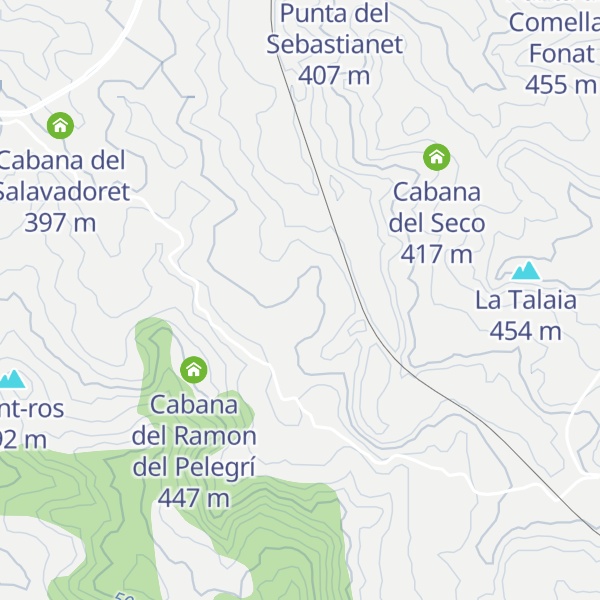Map of Cabana del Català