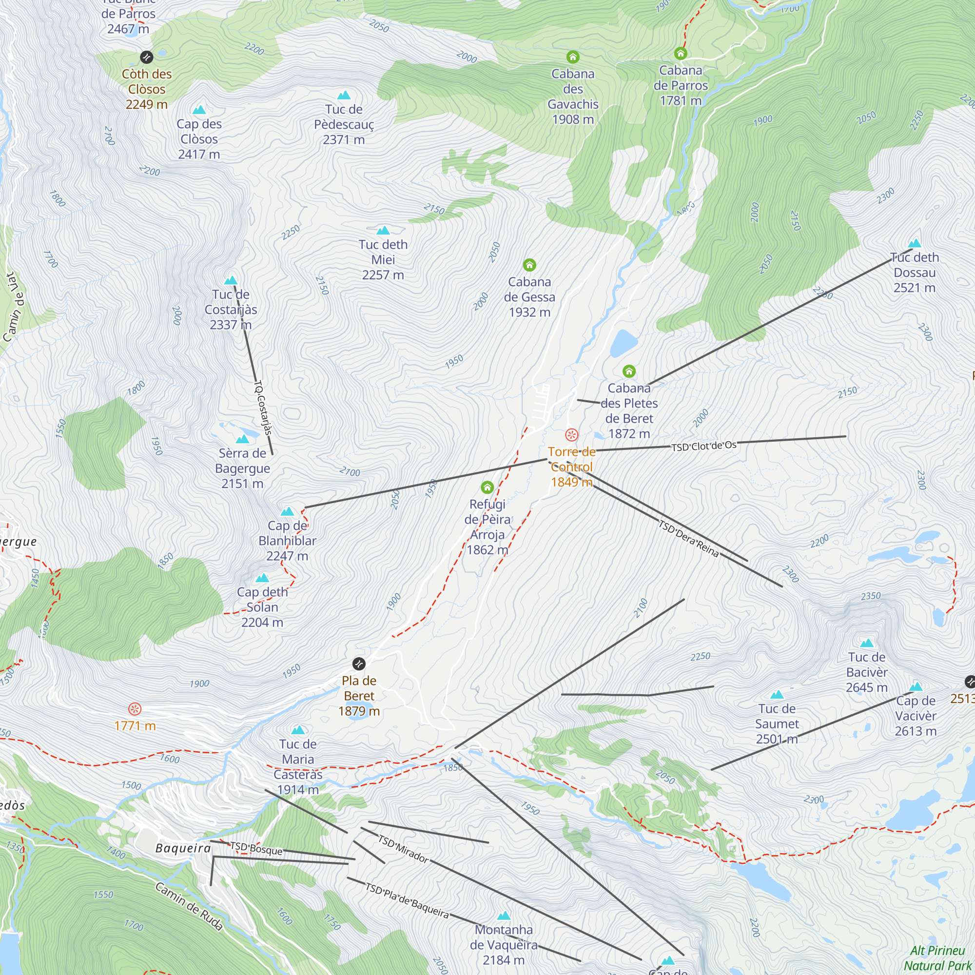 Refugi de Pèira Arroja map