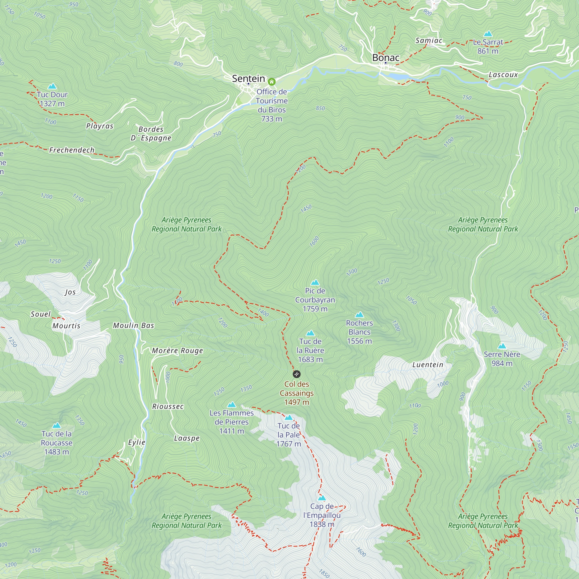 Cabane Roque - castillonais map