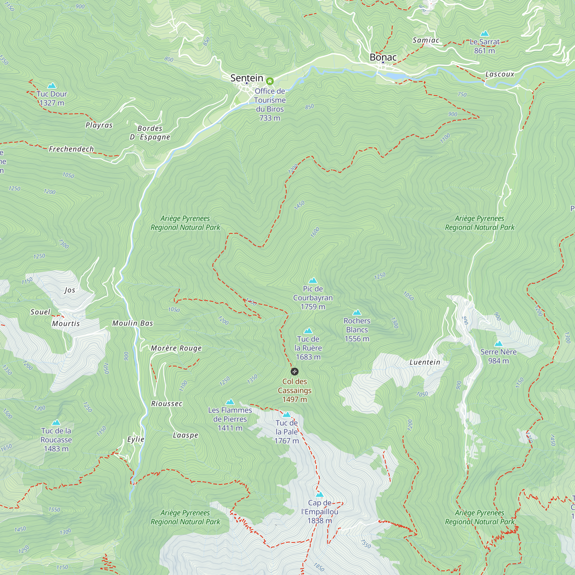 Cabane Roque - castillonais map