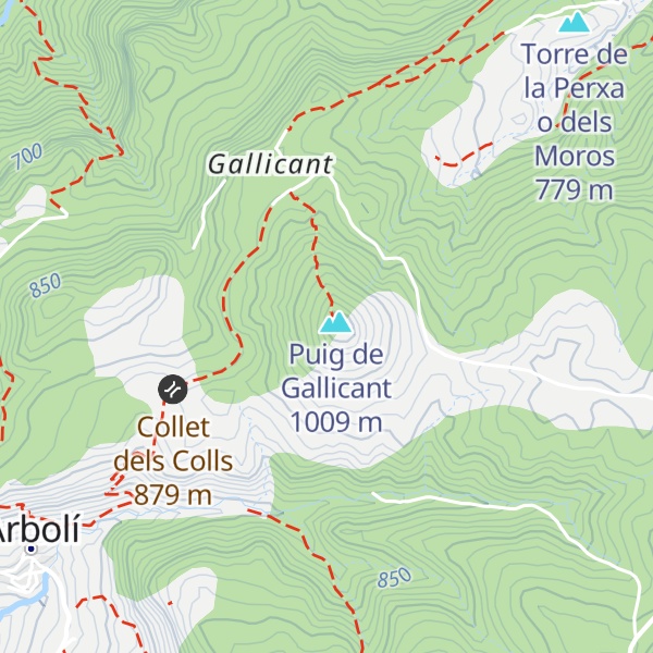 Map of Puig de l'Hermano