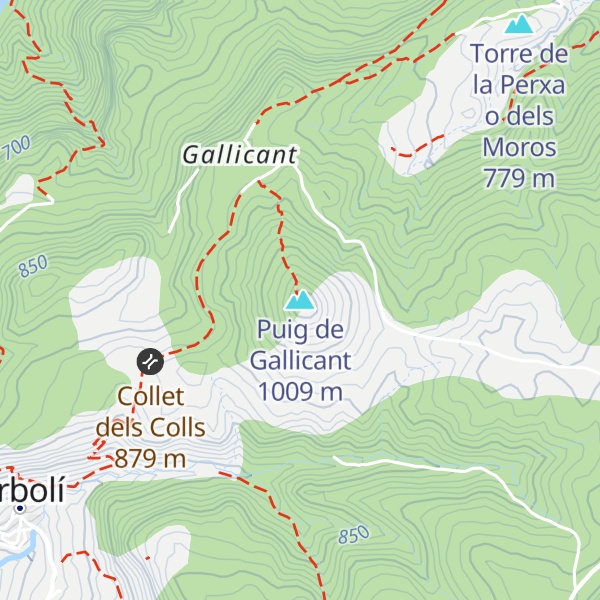 Map of Puig de Gallicant