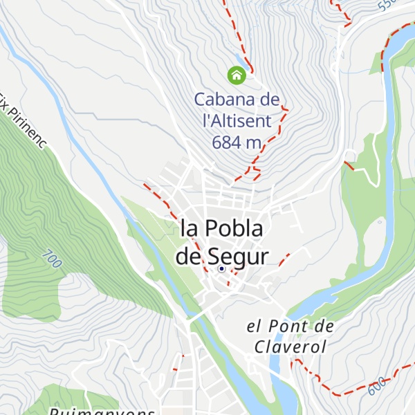 Map of Refugi climàtic Casal Cívic i Comunitari de La Pobla de Segur