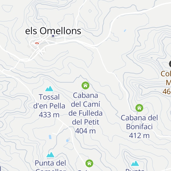 Map of Cabana del Camí de Fulleda del Petit