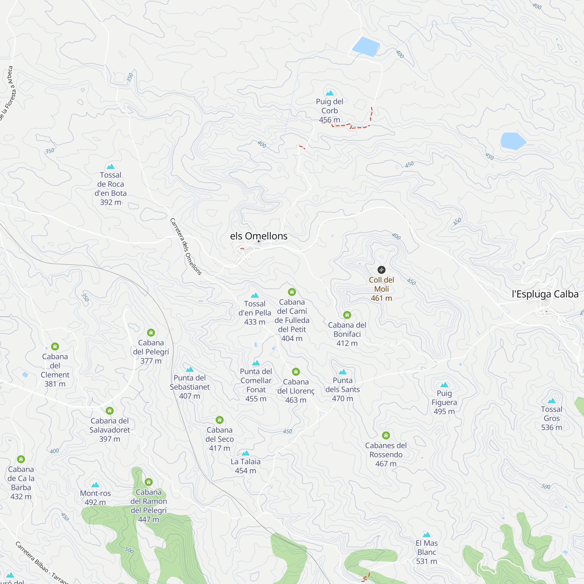 Cabana del Camí de Fulleda del Petit map