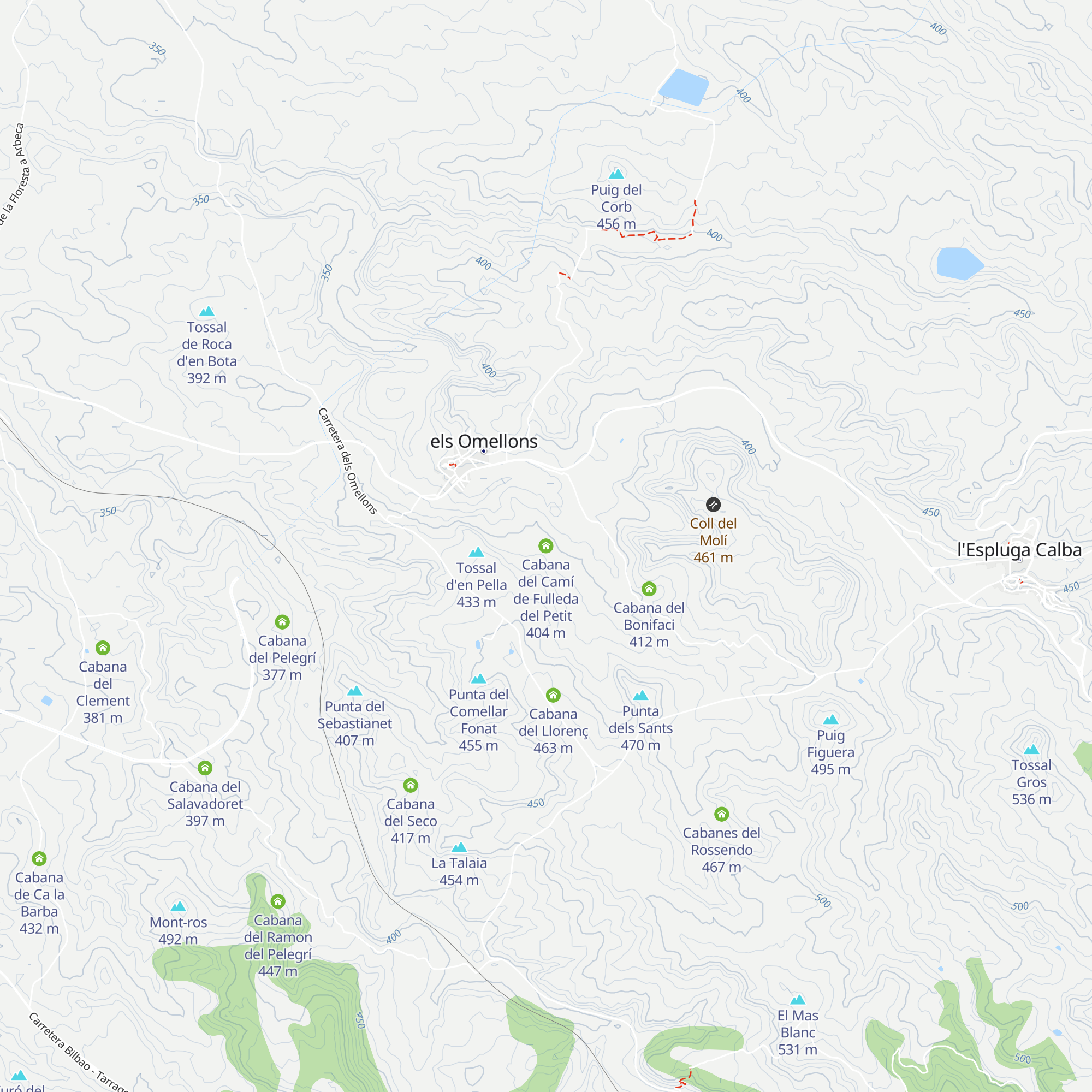 Cabana del Camí de Fulleda del Petit map