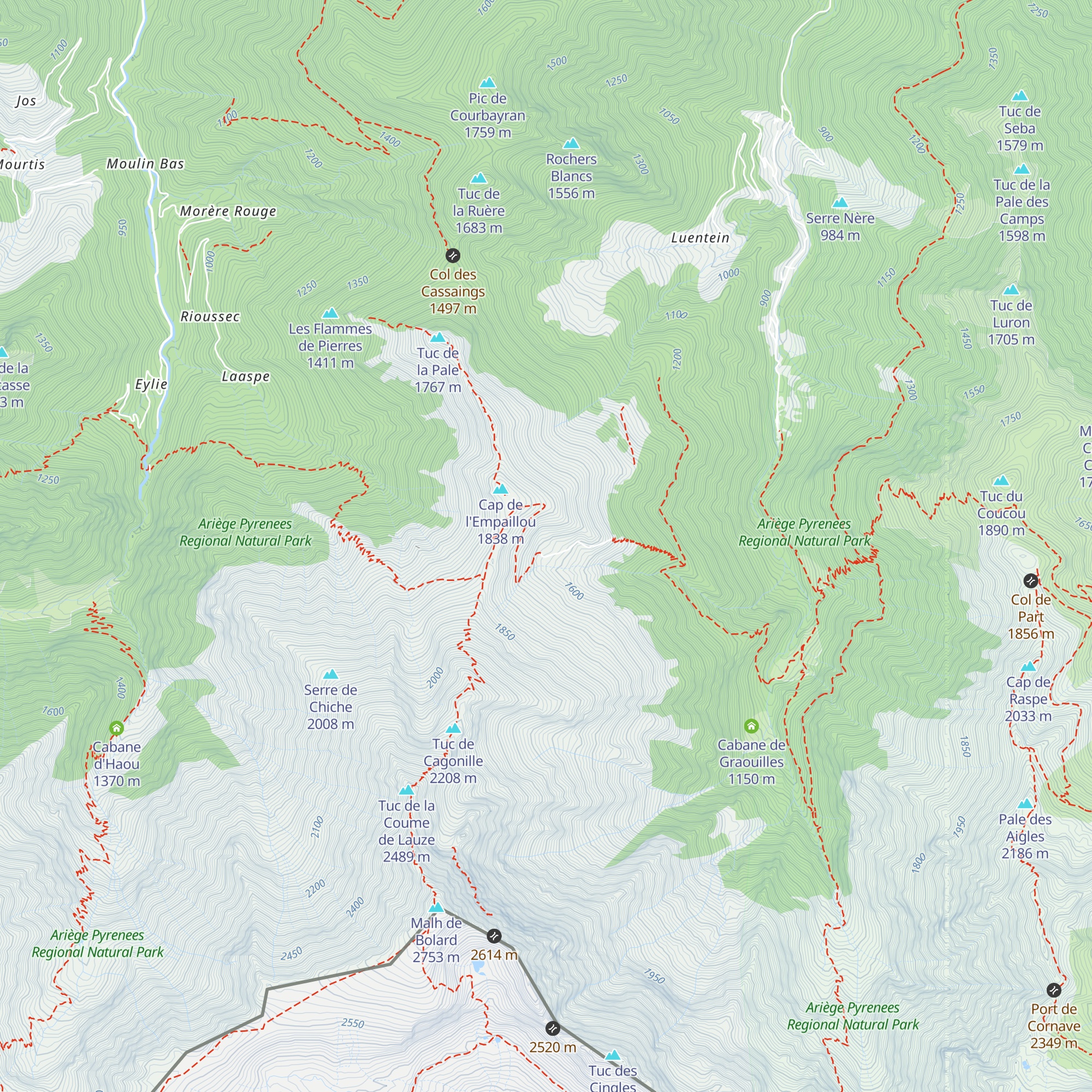 Cabane de l'Arech map