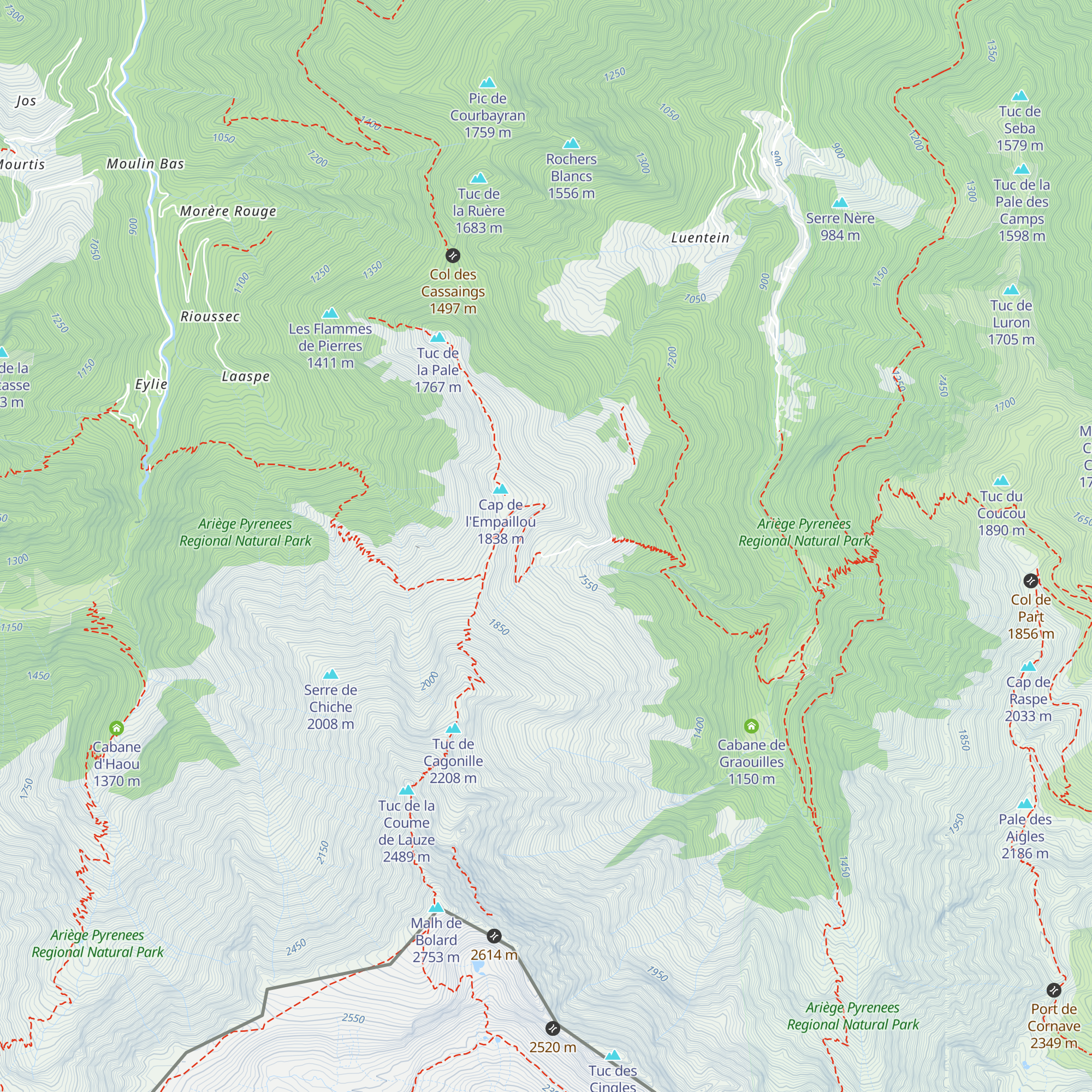 Cabane de l'Arech map