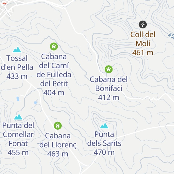 Map of Cabana de les Cometes del Petit