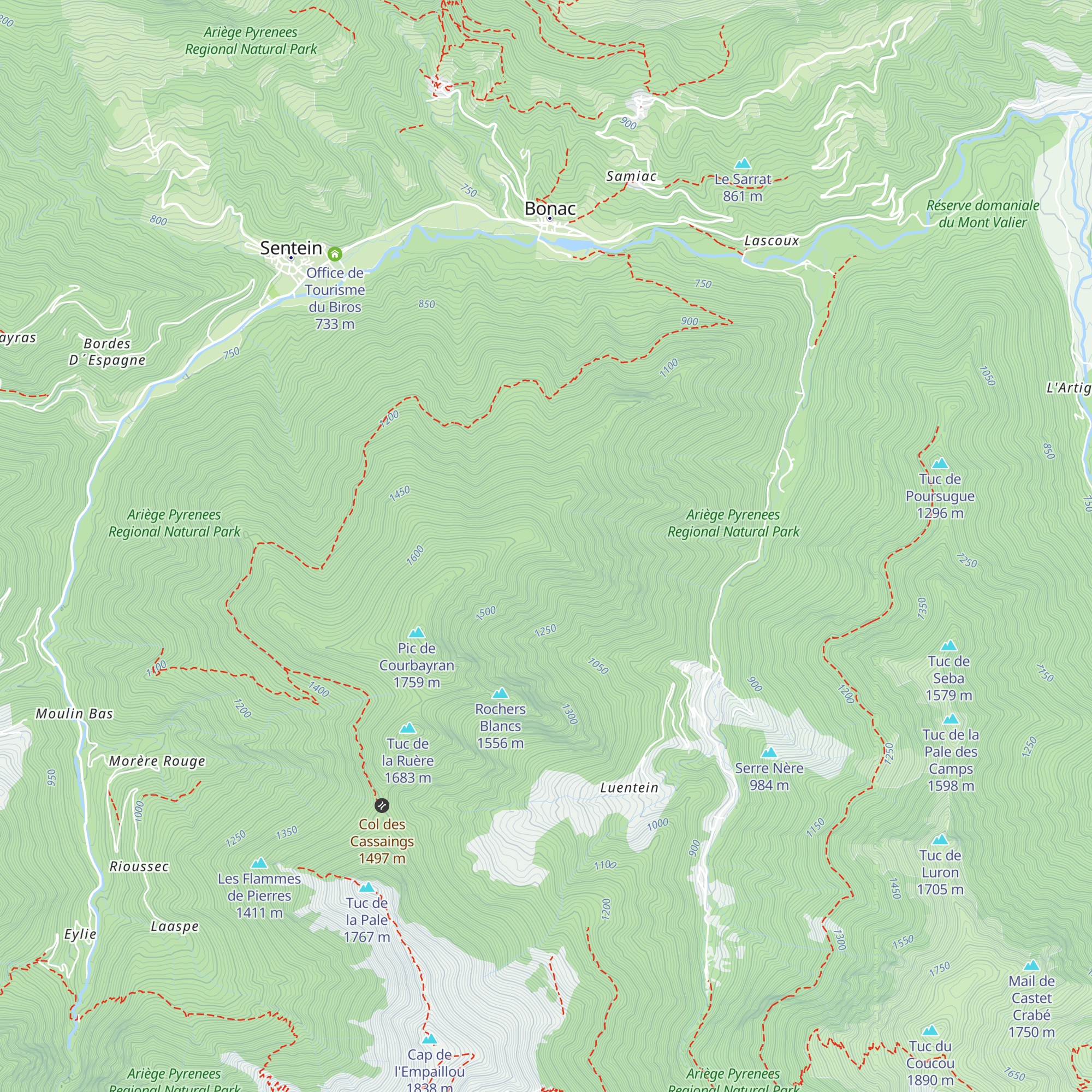 Cabane Artigou - castillonais map