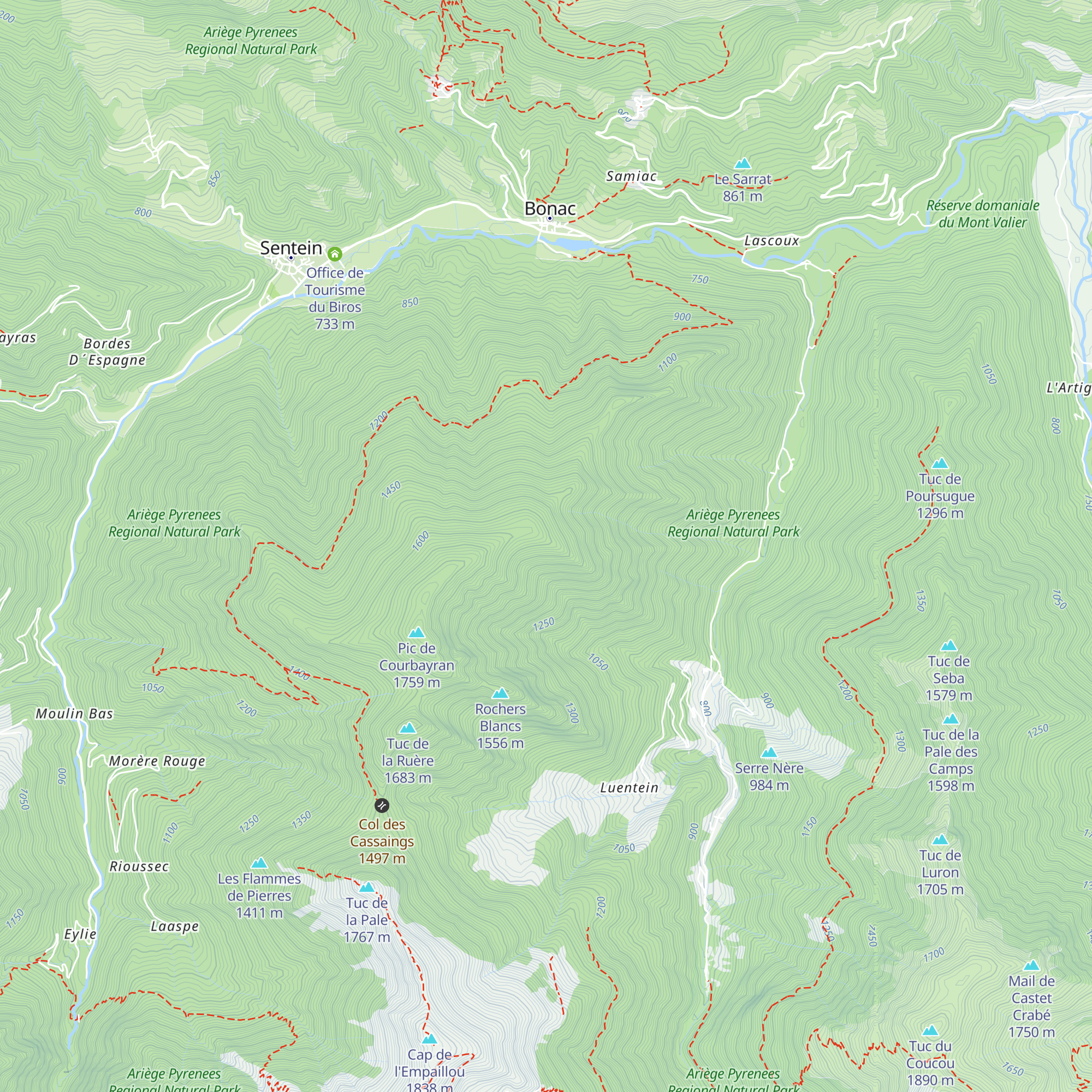 Cabane Artigou - castillonais map