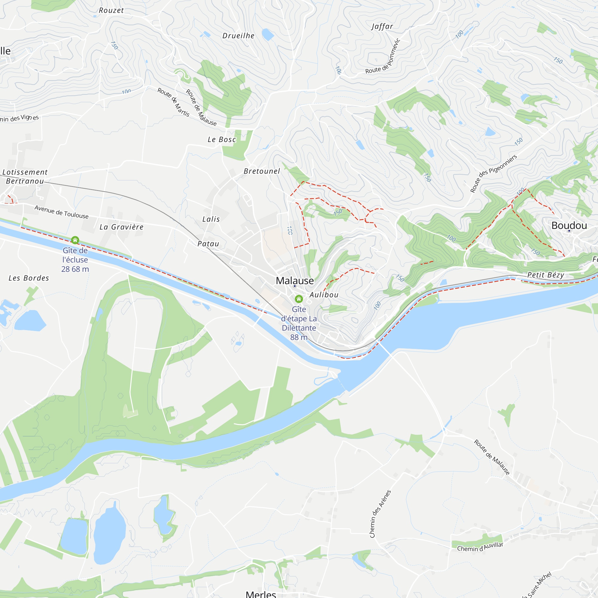 Gîte d'étape La Dilettante map