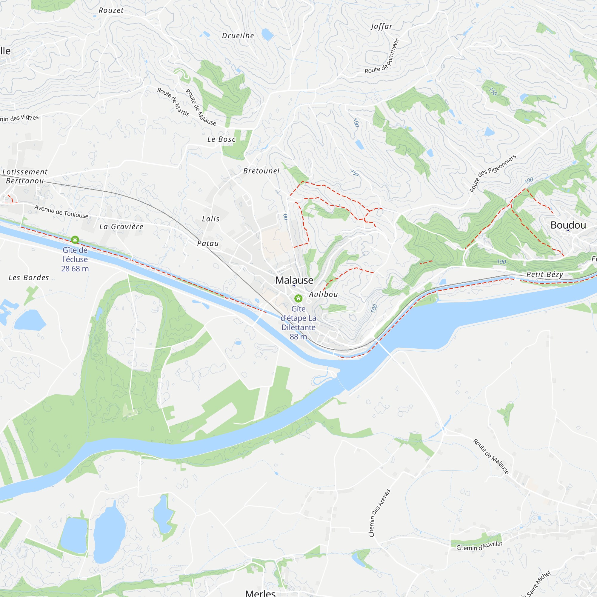 Gîte d'étape La Dilettante map