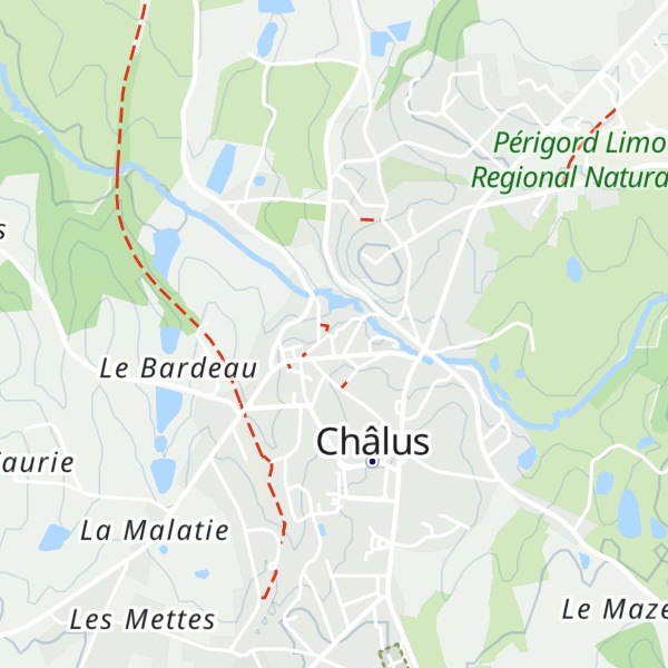 Map of Château de Châlus-Maulmont