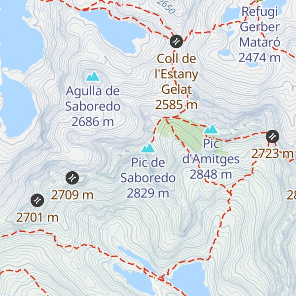 Map of Pic de Saboredo