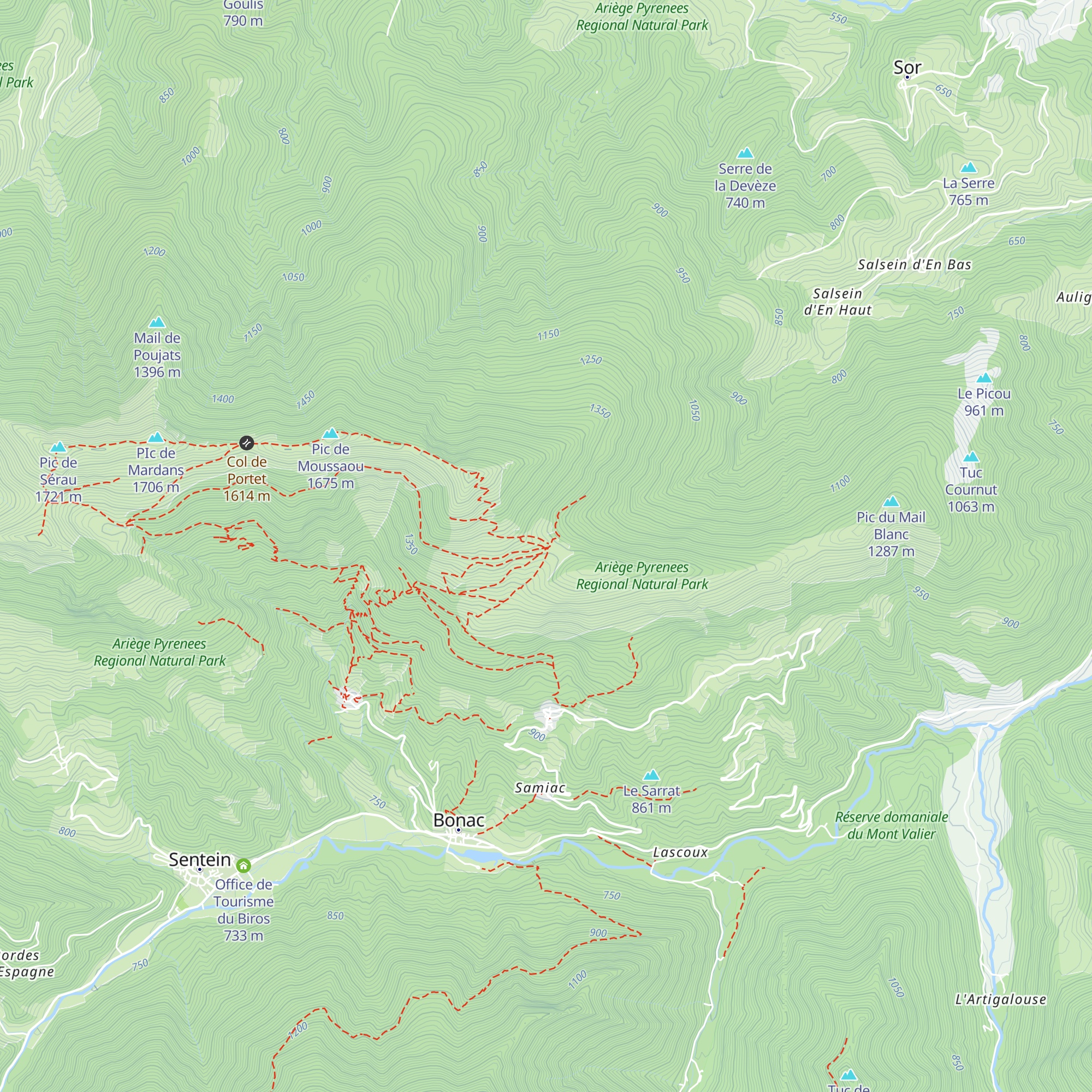 Cabane du Col de l'Arraing map