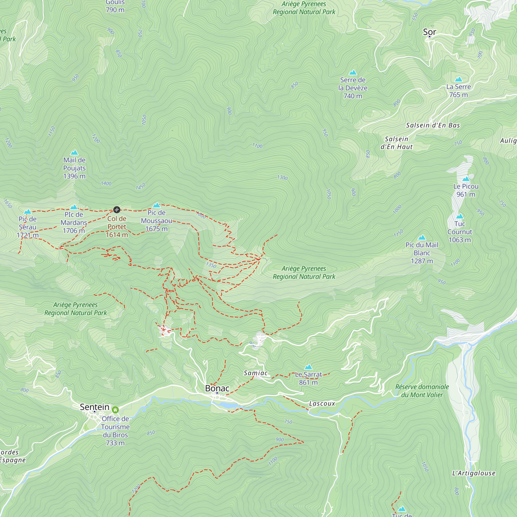 Cabane du Col de l'Arraing map