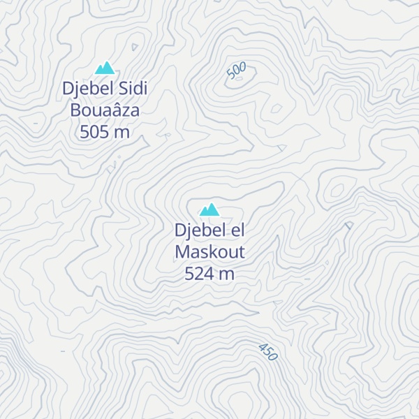 Map of Djebel el Maskout