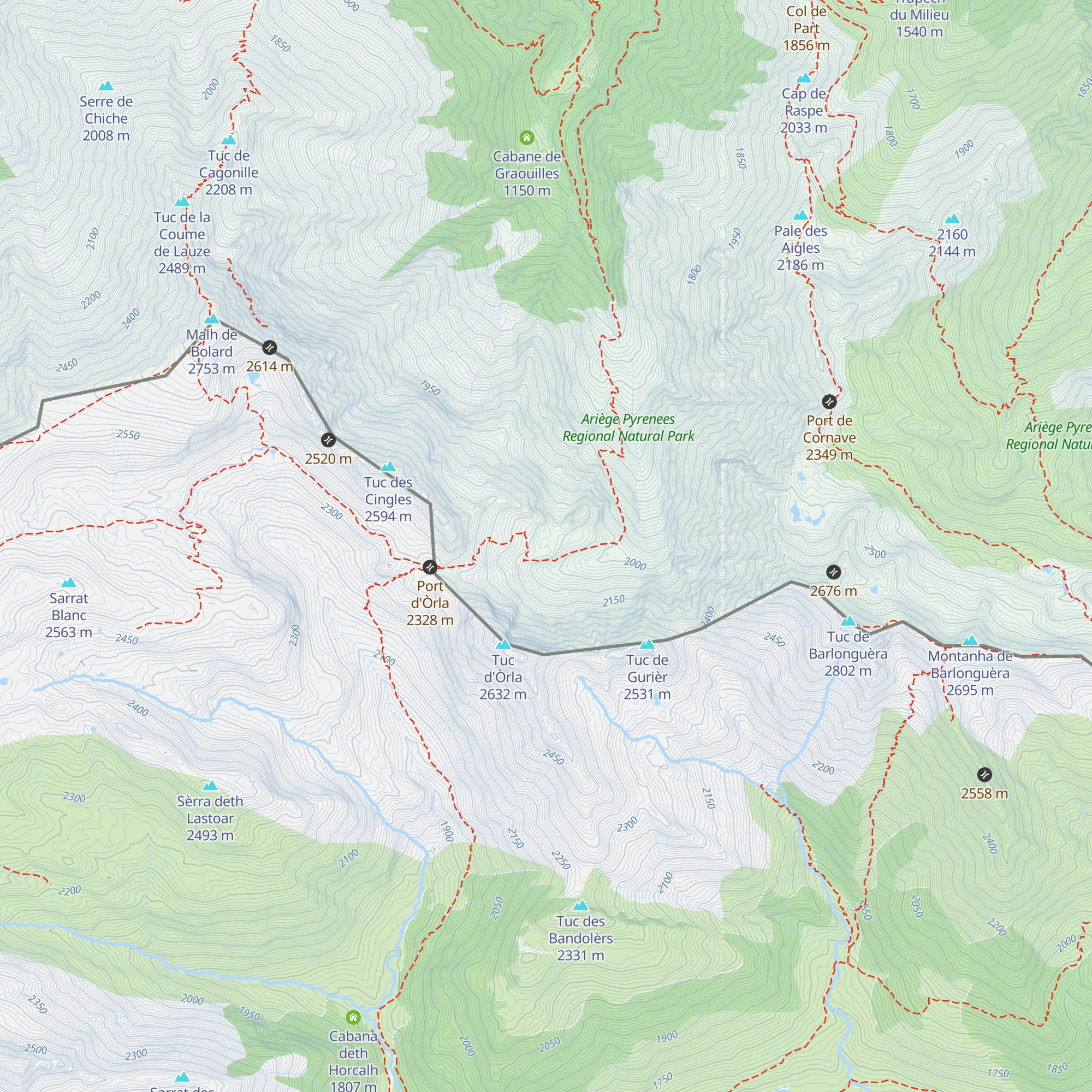 Refuge Georges Pons map
