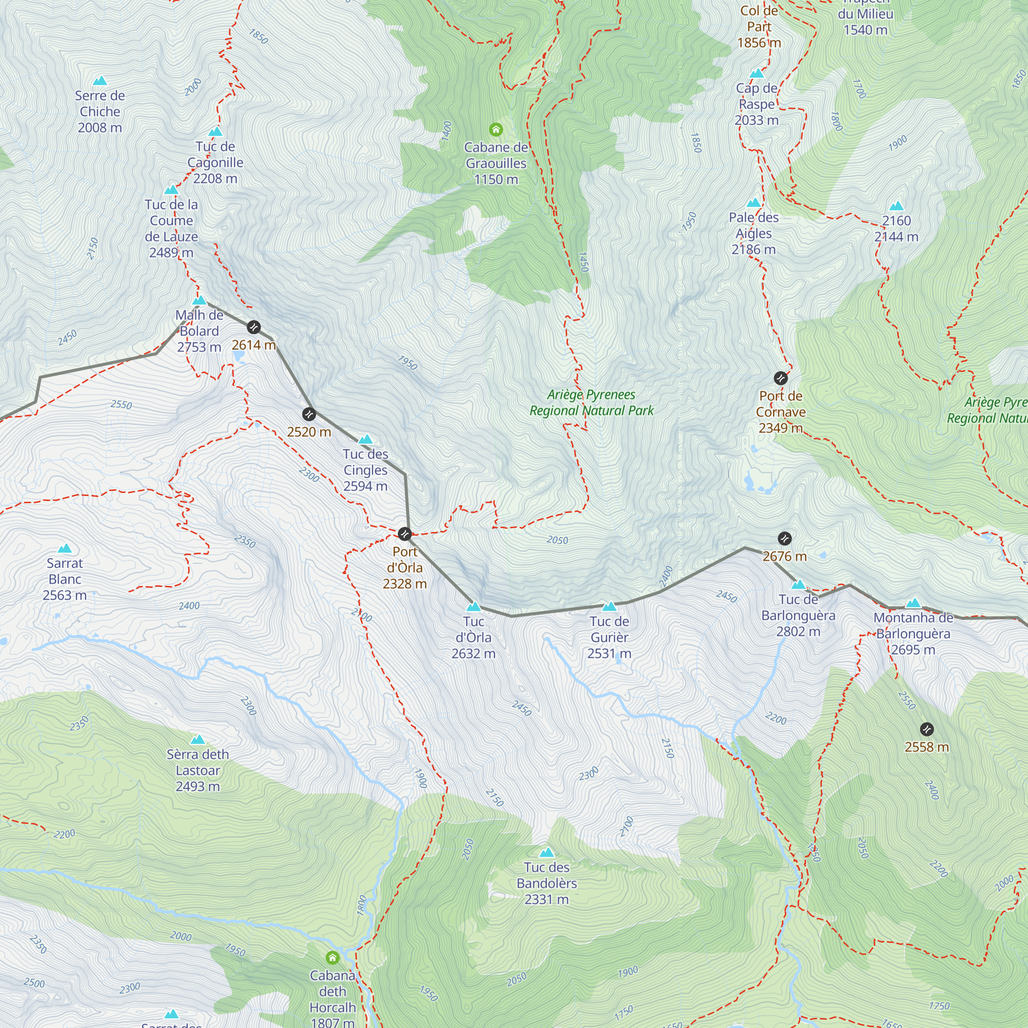 Refuge Georges Pons map