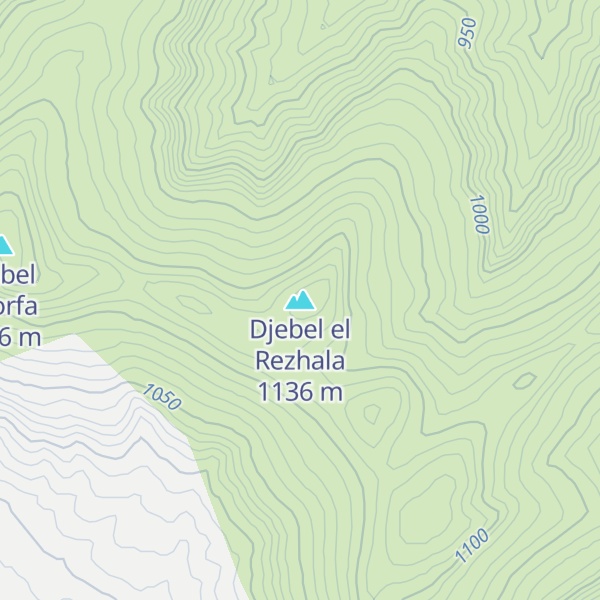 Map of Djebel el Rezhala