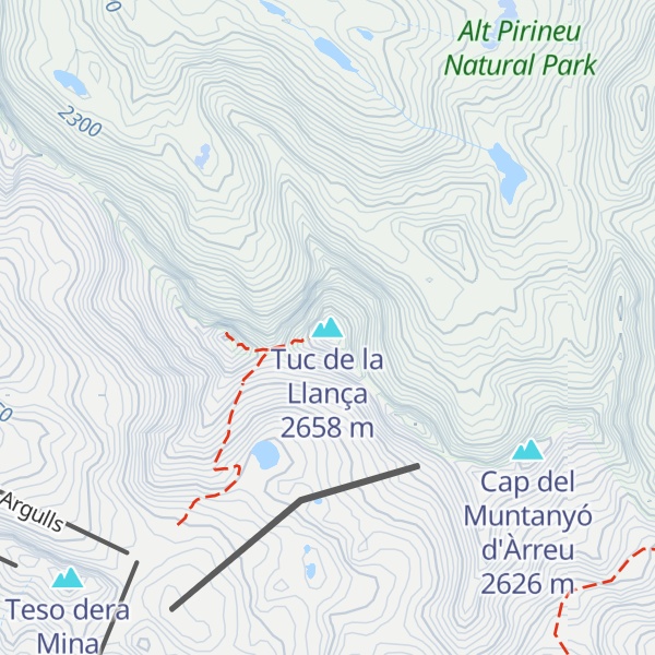 Map of Tuc de la Llança