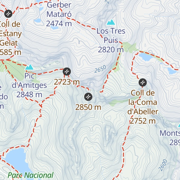 Map of Pics de Bassiero - Punta Brulle