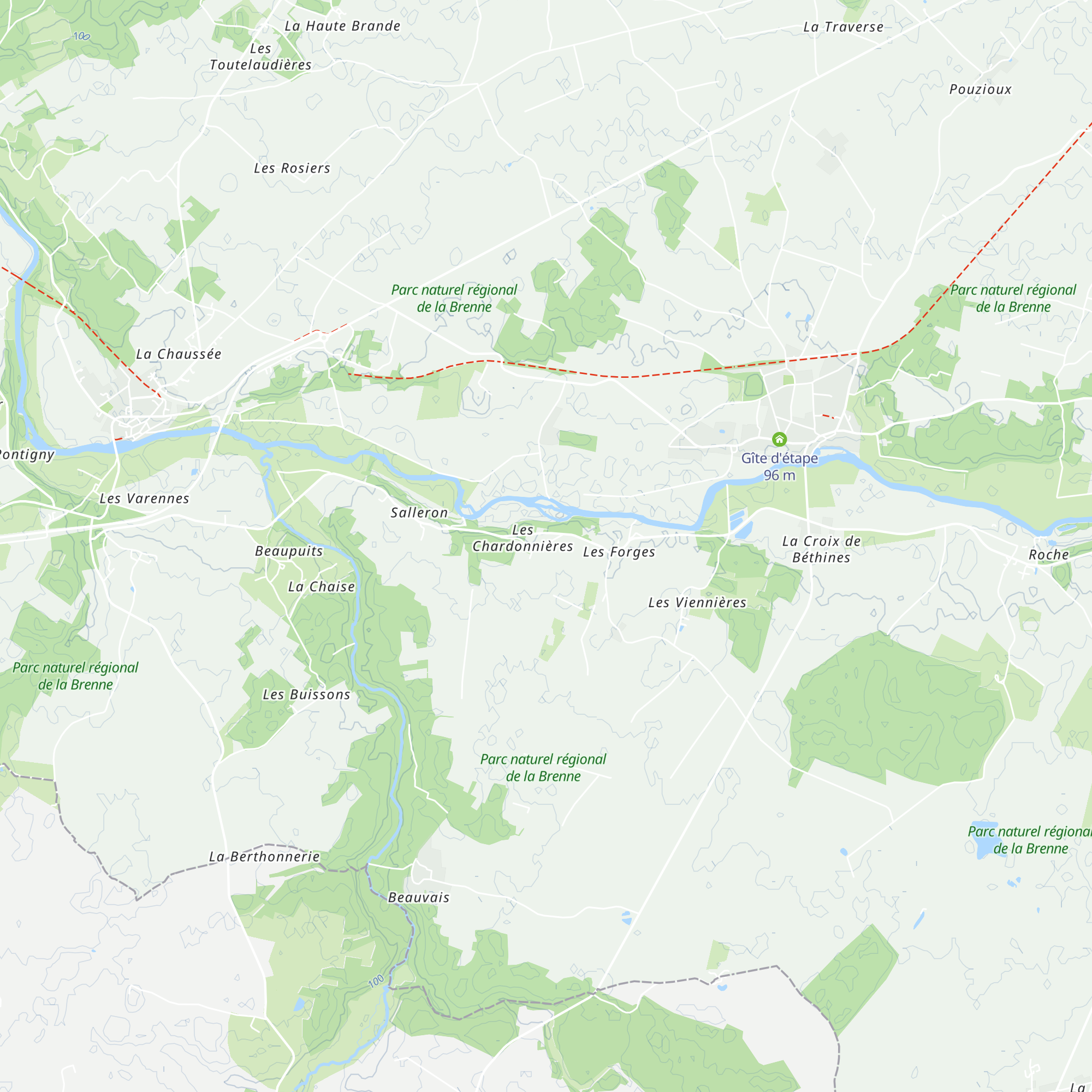 Gîtes Les Chardonnières map
