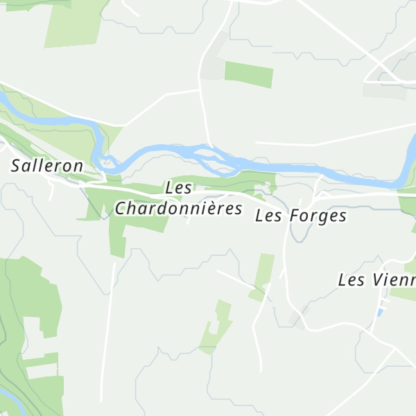 Map of Gîtes Les Chardonnières