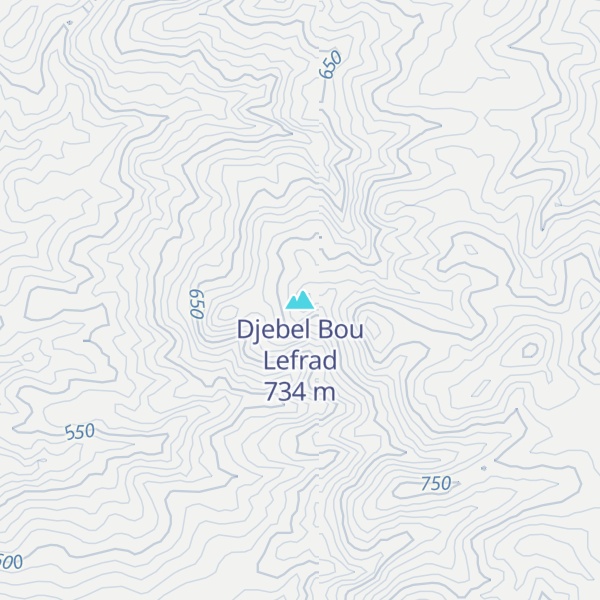Map of Djebel Bou Lefrad