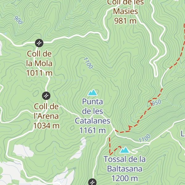 Map of Punta de les Catalanes