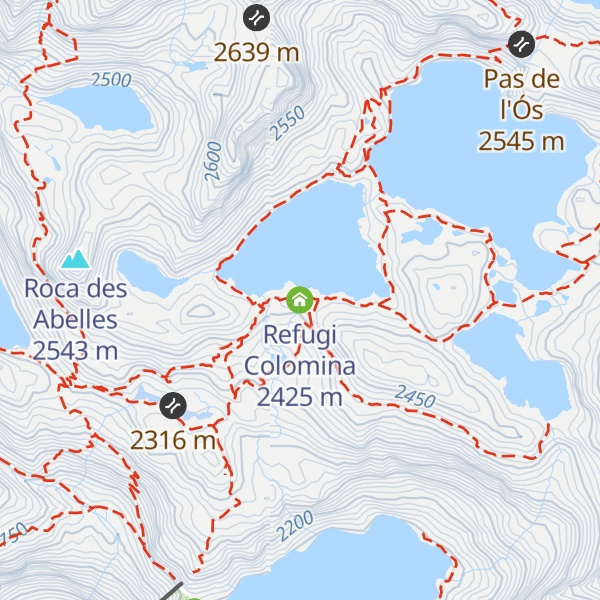 Map of Refugi Colomina