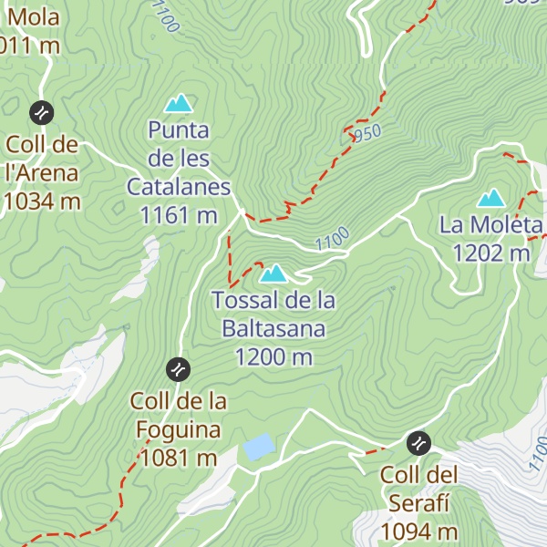 Map of Tossal de la Baltasana