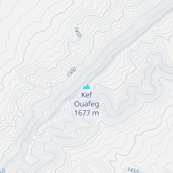 Map of Kef Ouafeg