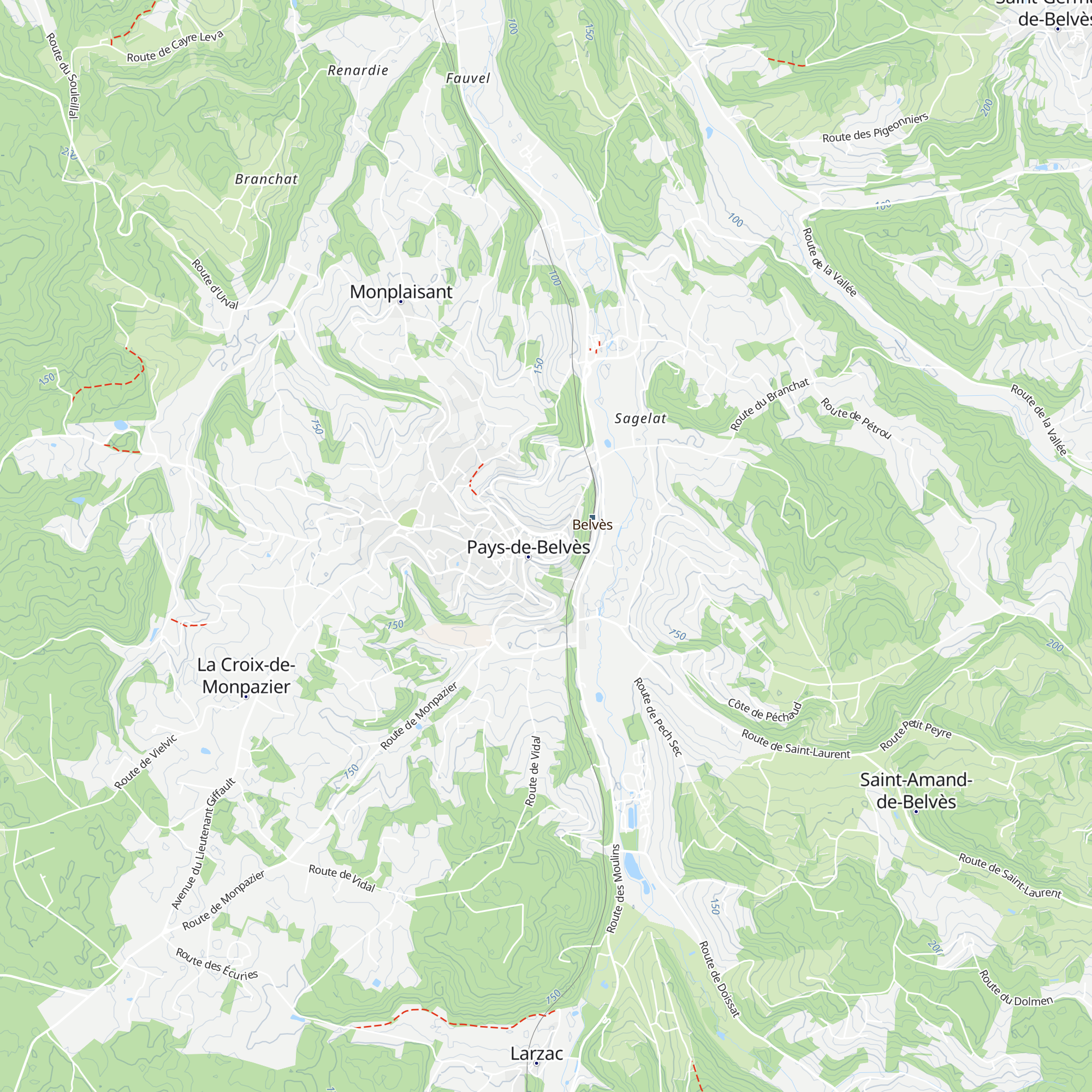 Office de Tourisme du Pays de Belvès map