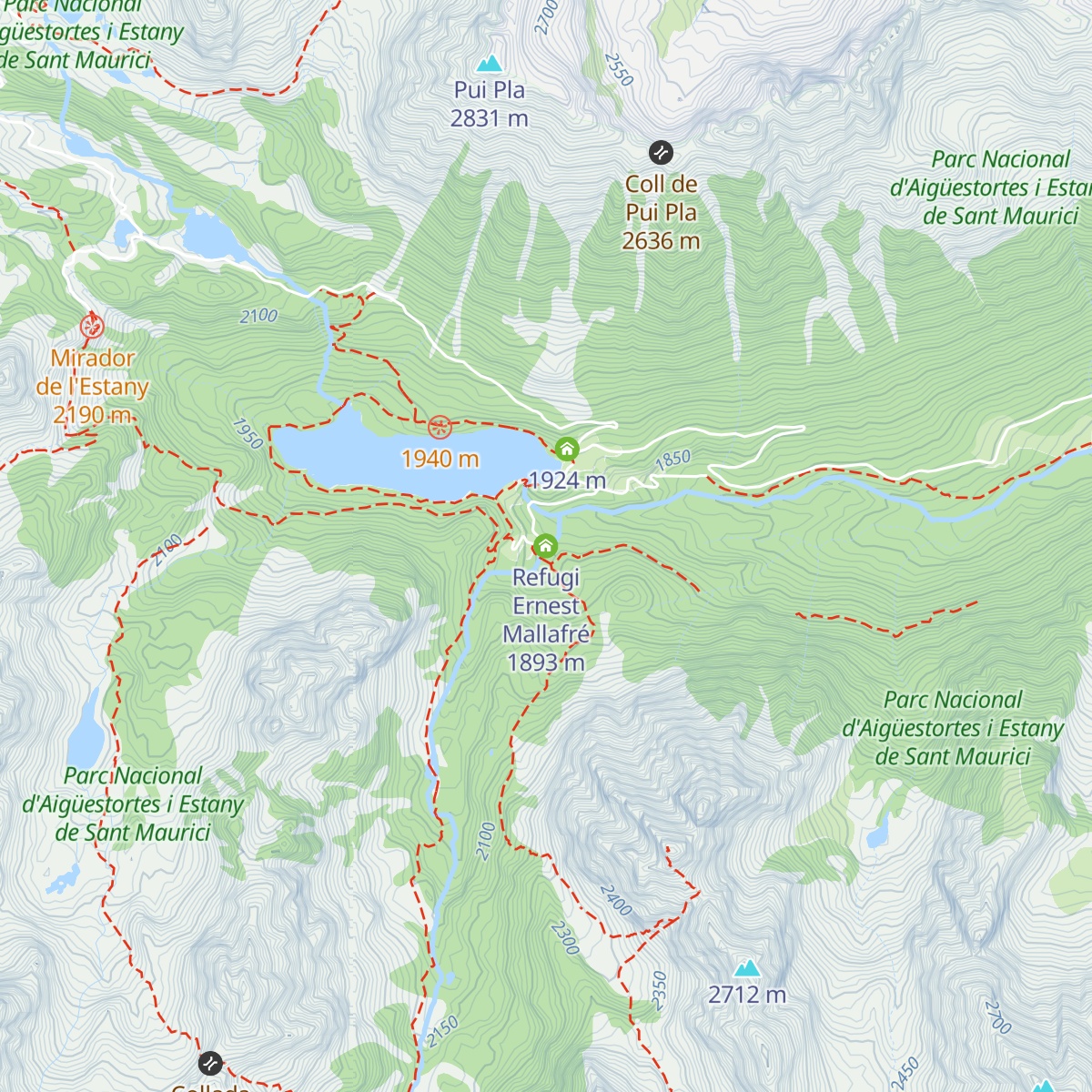 Refugi Ernest Mallafré map
