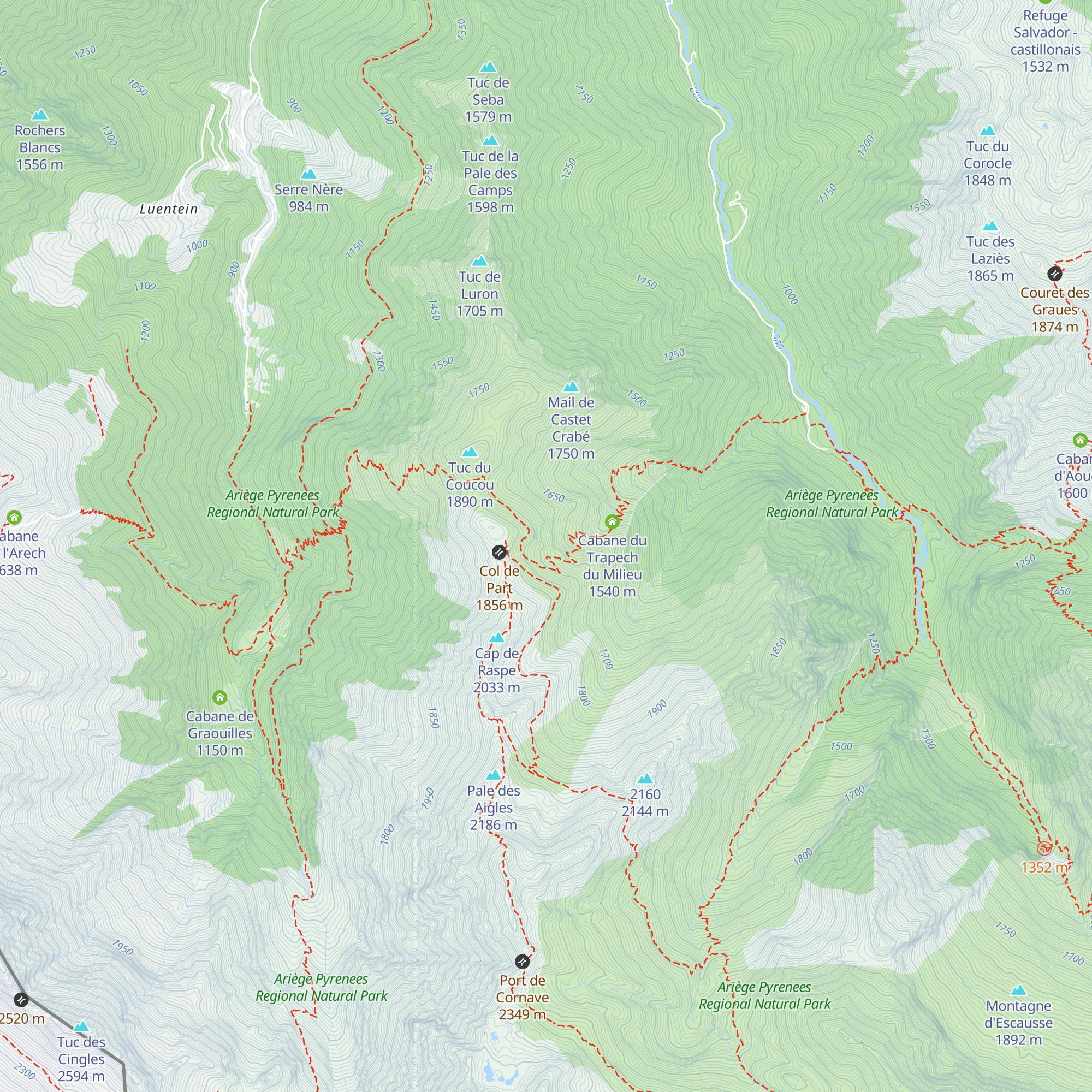 Cabane du Trapech d'en haut map