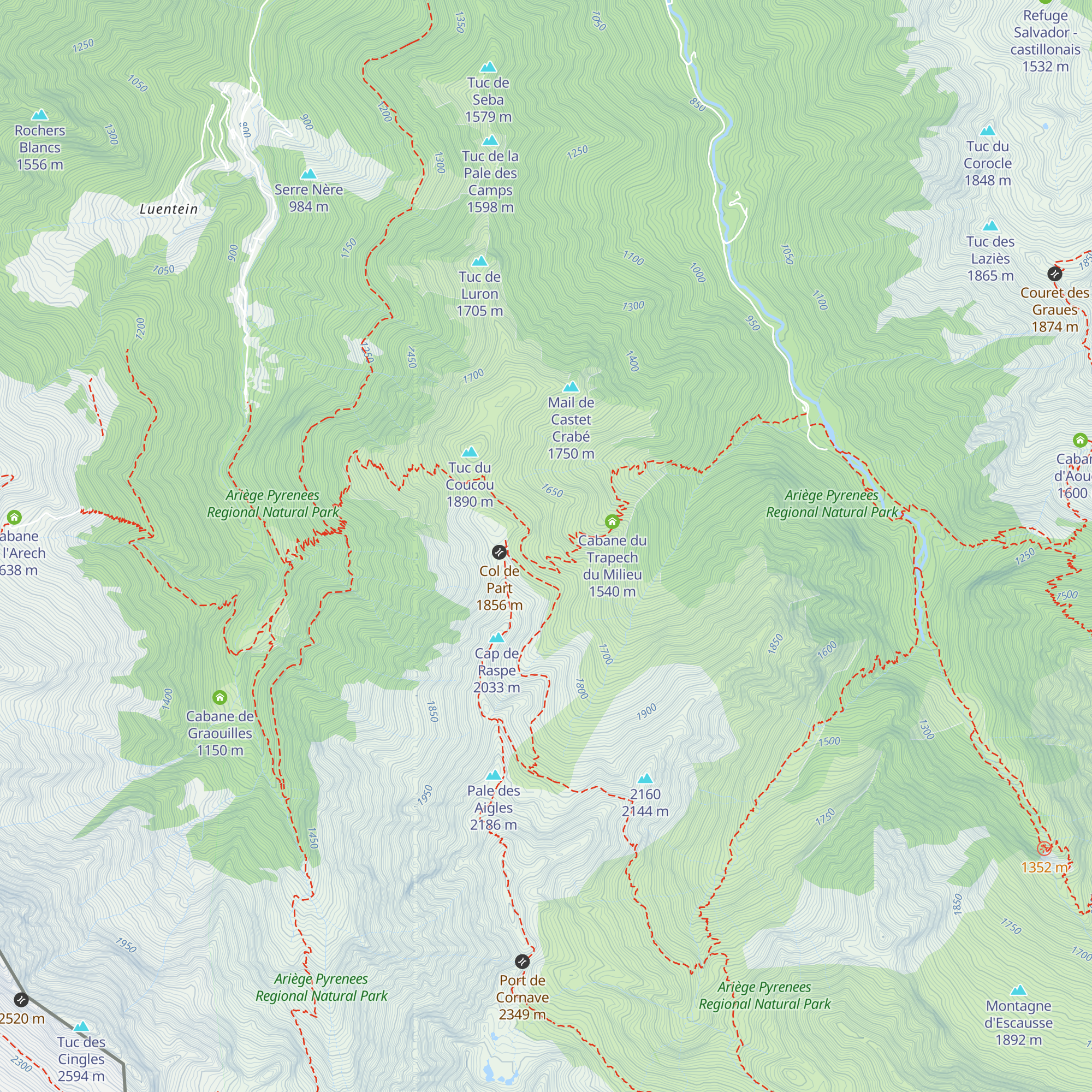 Cabane du Trapech d'en haut map