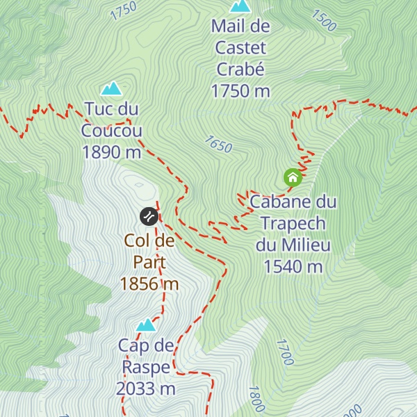 Map of Cabane du Trapech d'en haut