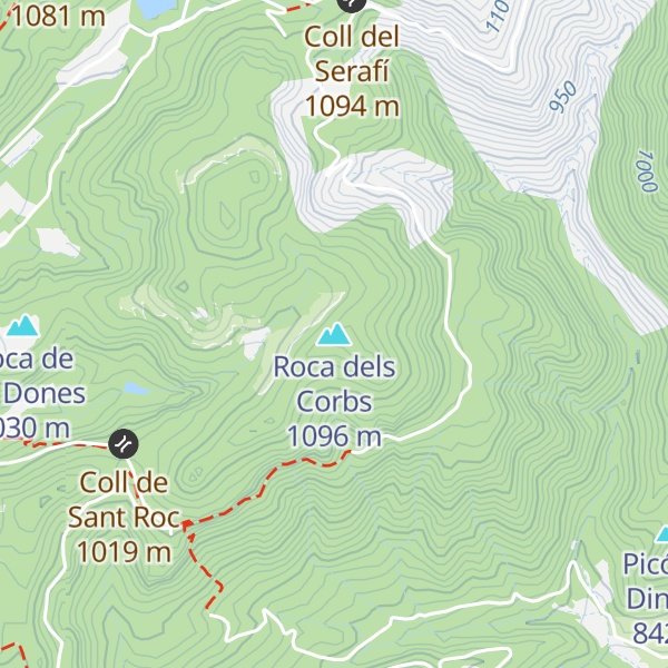 Map of Roca dels Corbs