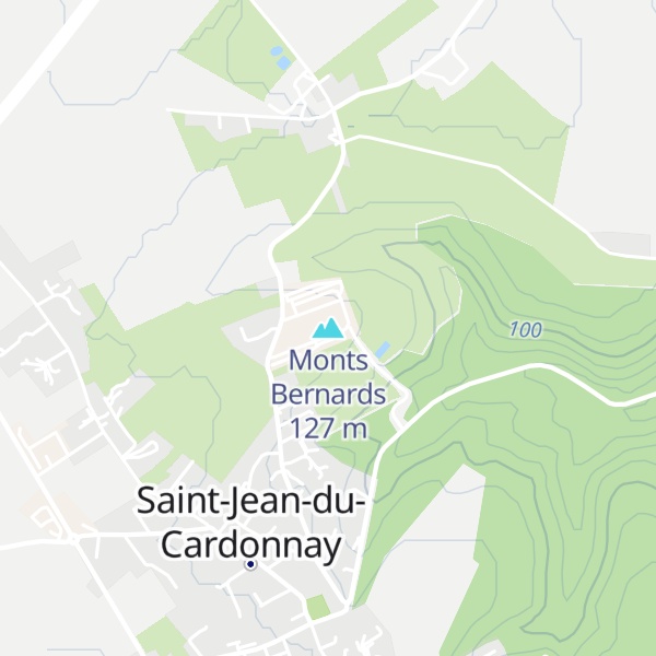Map of Monts Bernards