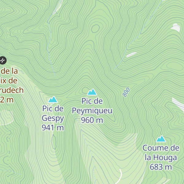 Map of Pic de Peymiqueu