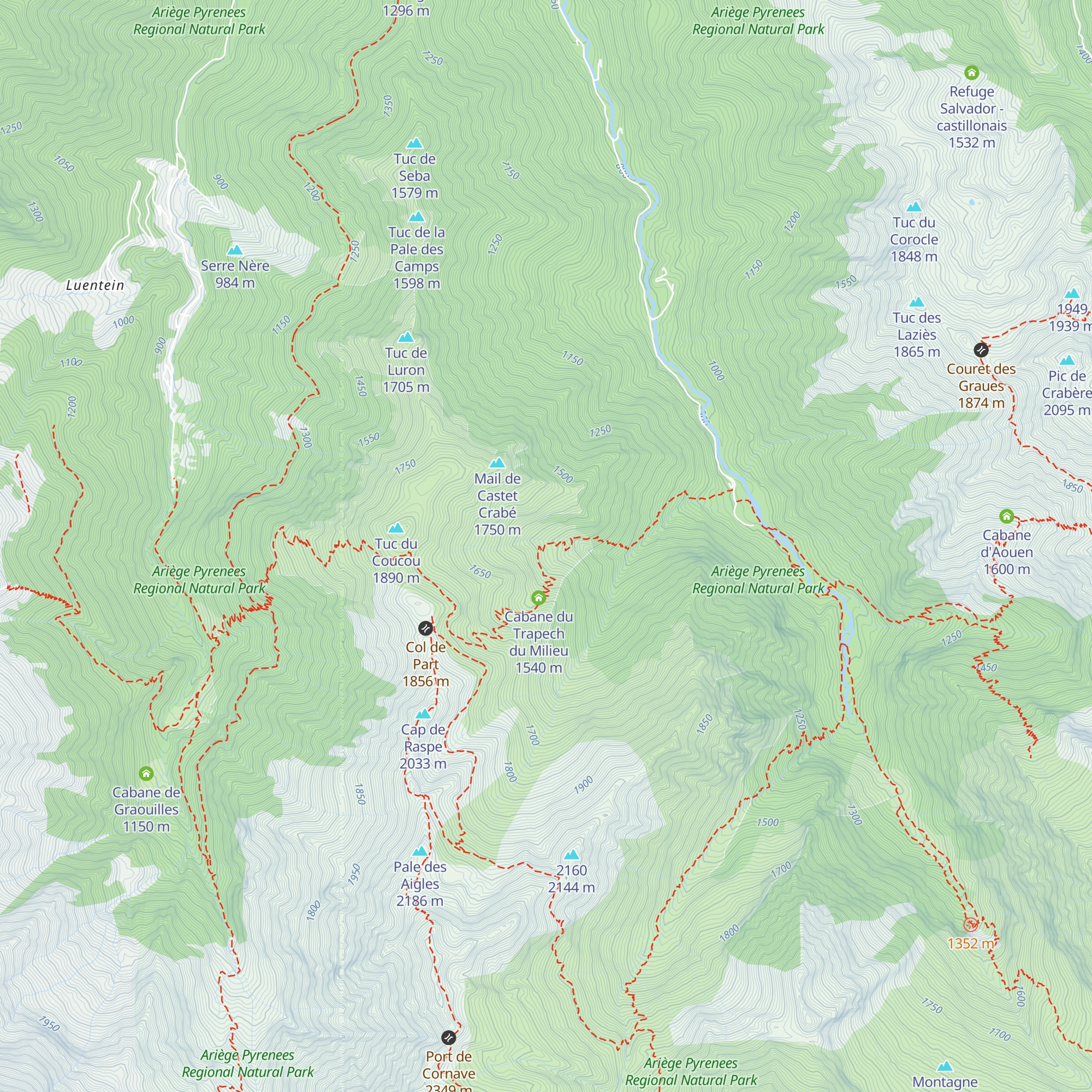 Cabane de l Artigue map