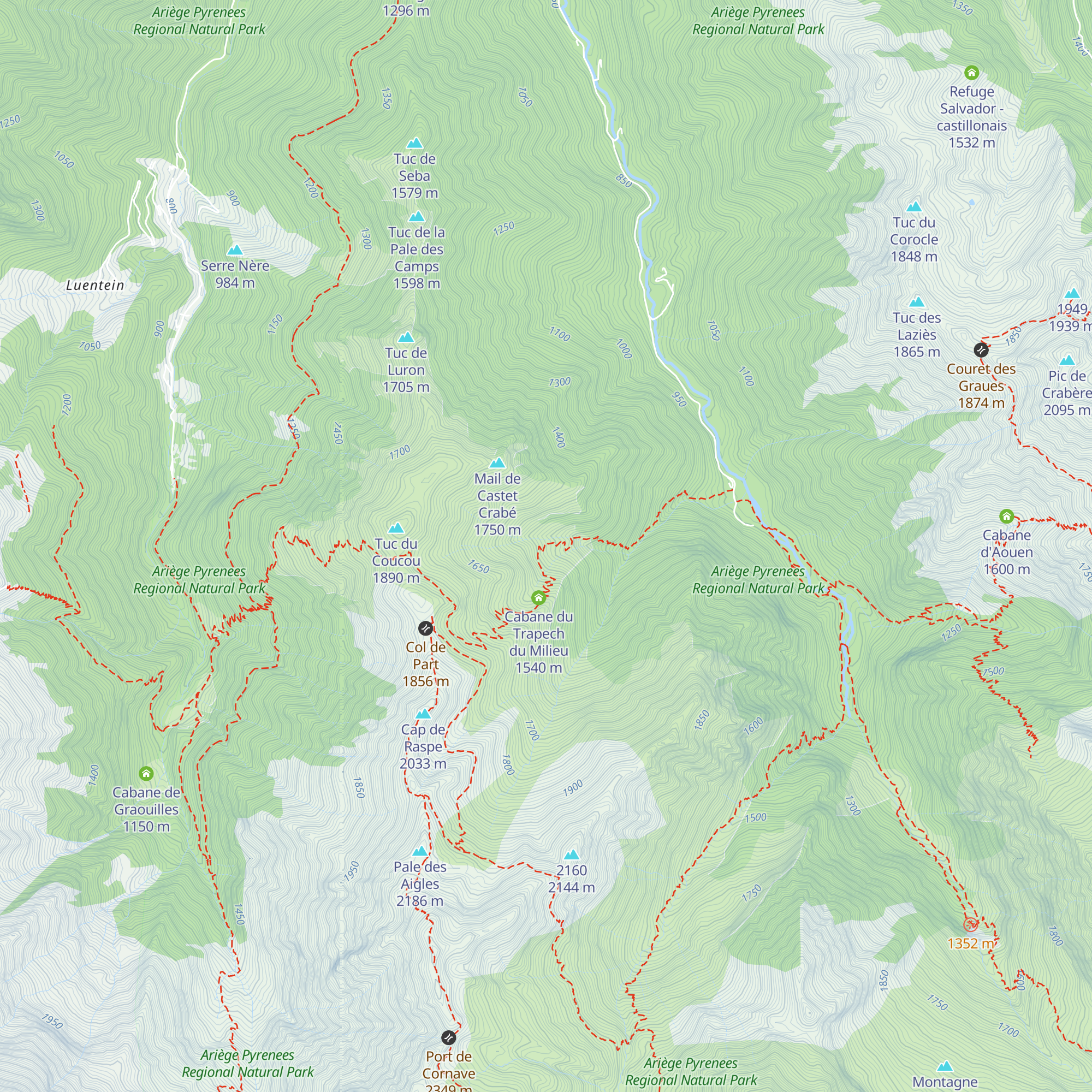 Cabane de l Artigue map