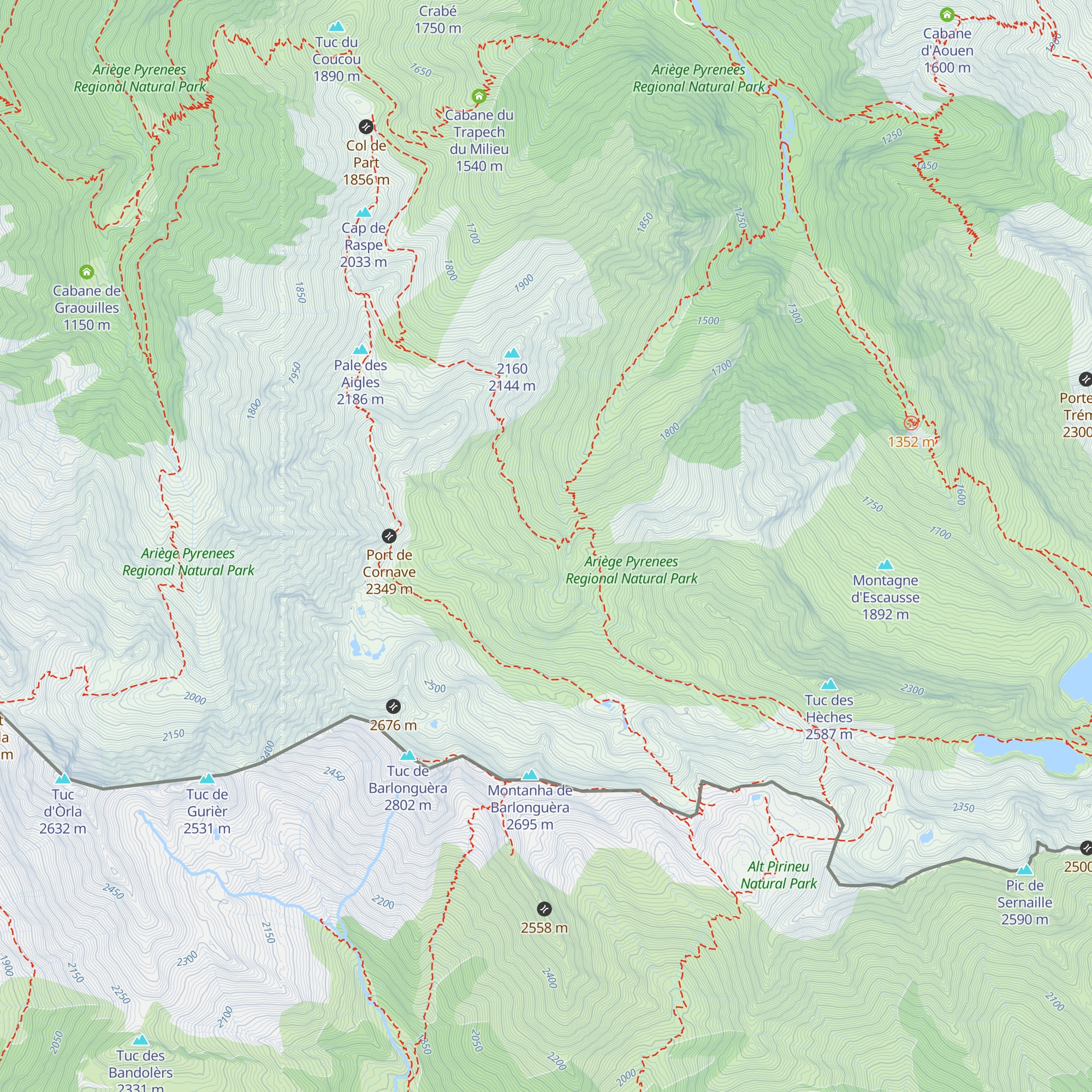 Cabane de Trinqué map