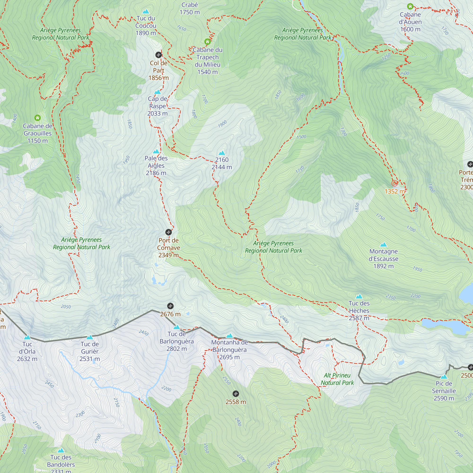 Cabane de Trinqué map