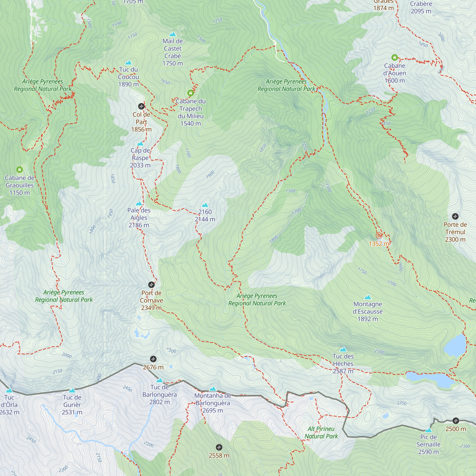 Cabane de Peyralade map