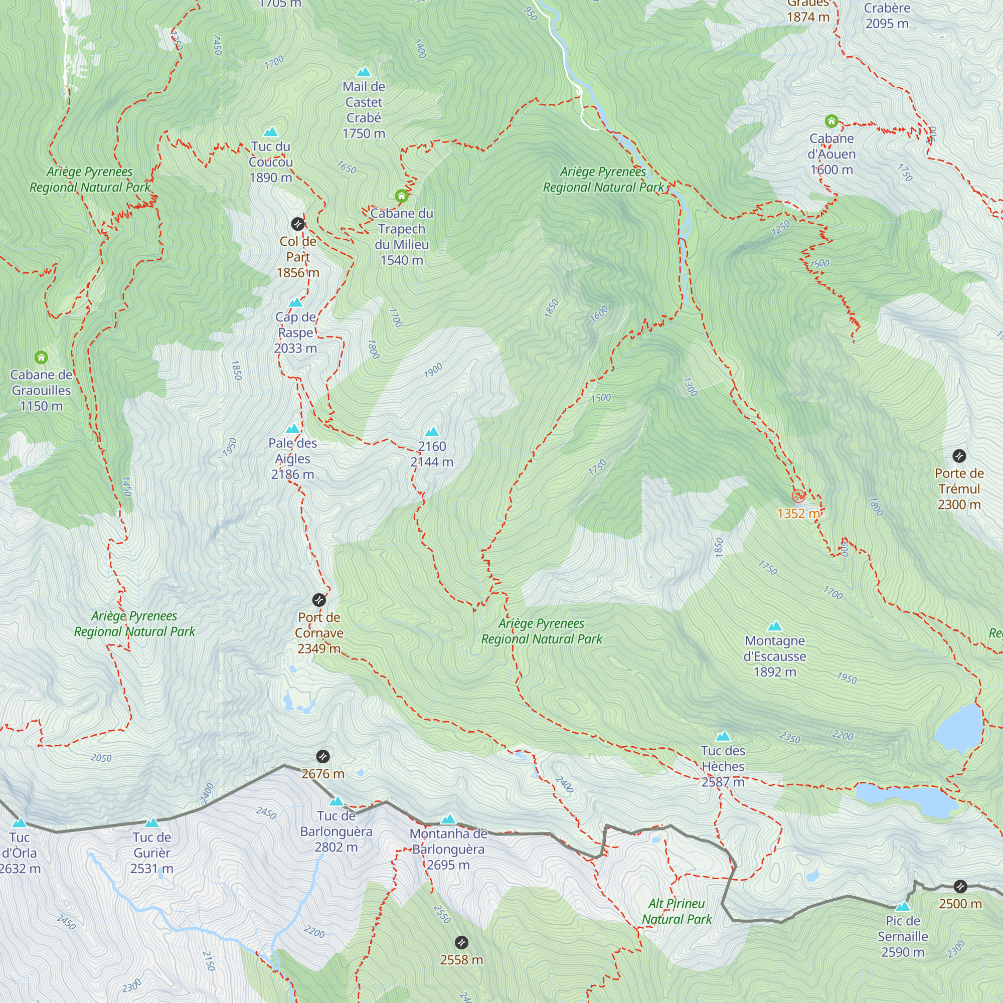 Cabane de Peyralade map