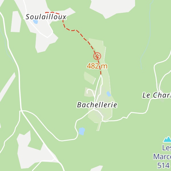 Map of Monts de Blond, Borne